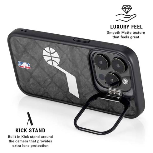 NBA Utah Jazz Black Rust iPhone 15 Pro Kickstand Case